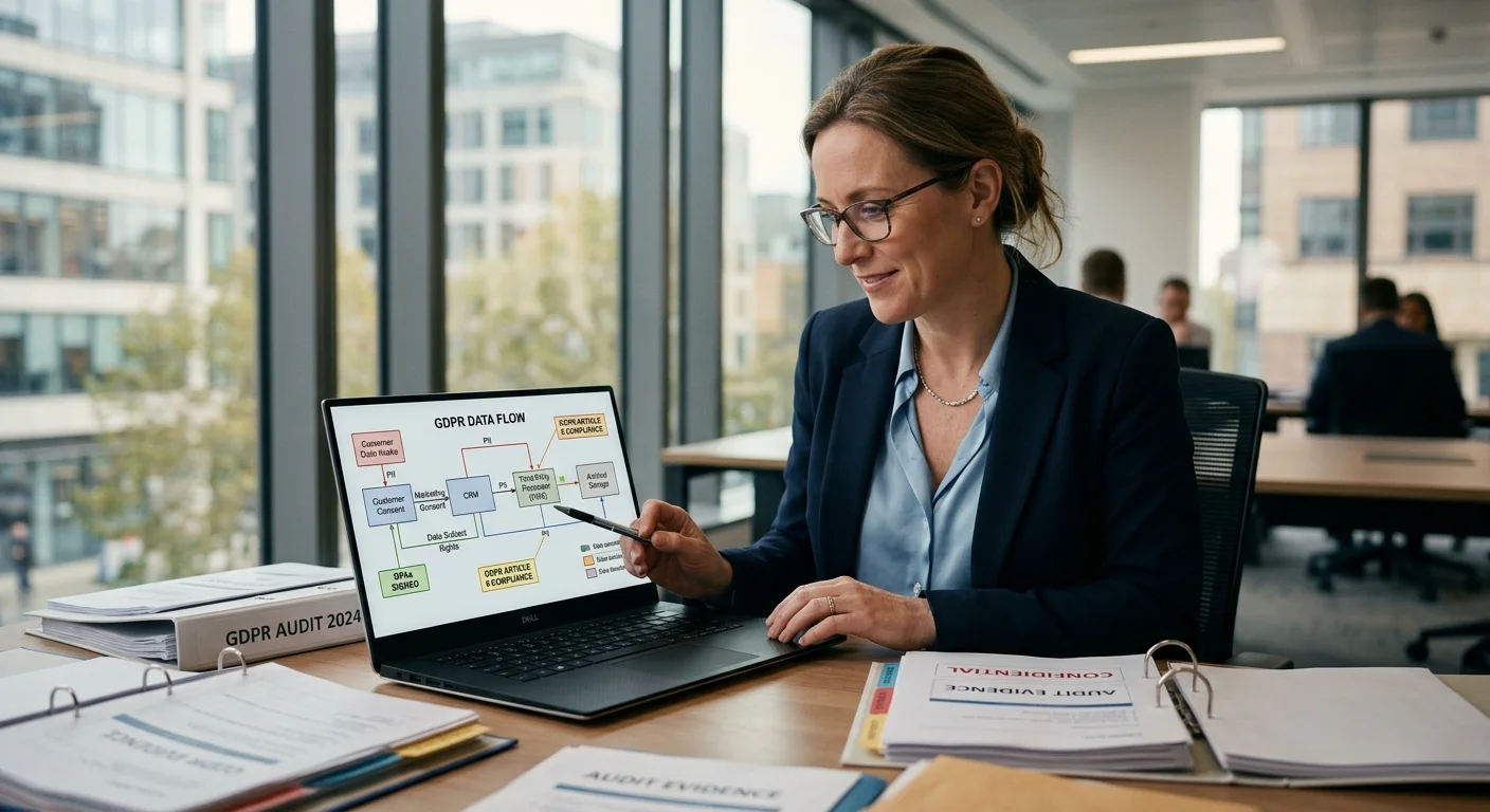 GDPR compliance audit review process with data mapping documentation