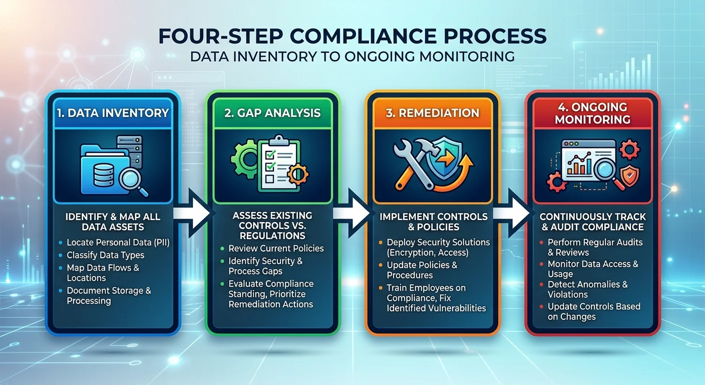 Data compliance checklist workflow for small businesses